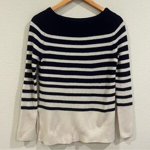 Vineyard Vines blue and white stripe sweater xxsmall cashmere wool blend